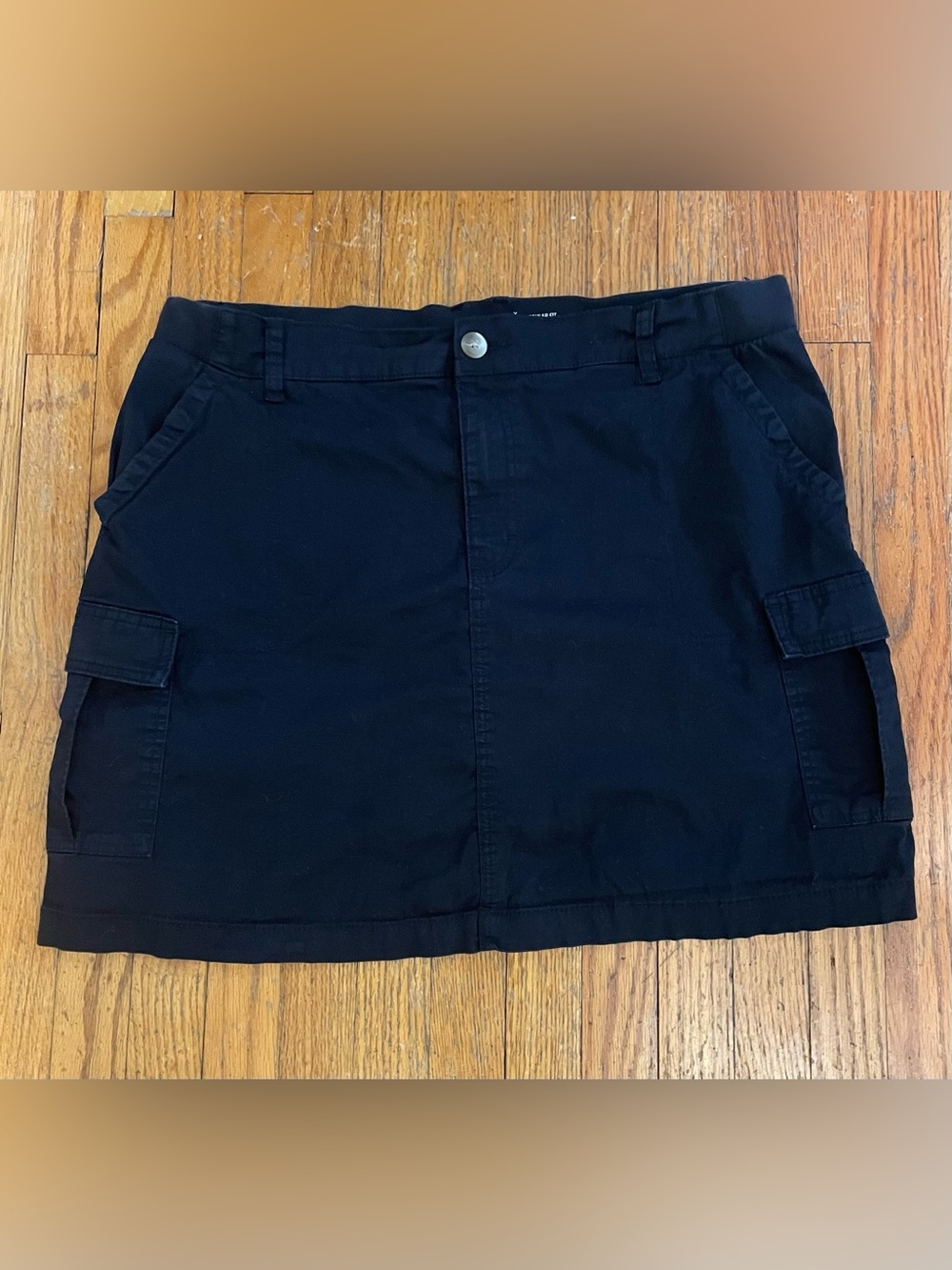 Black Cargo Pocket Mini Skort